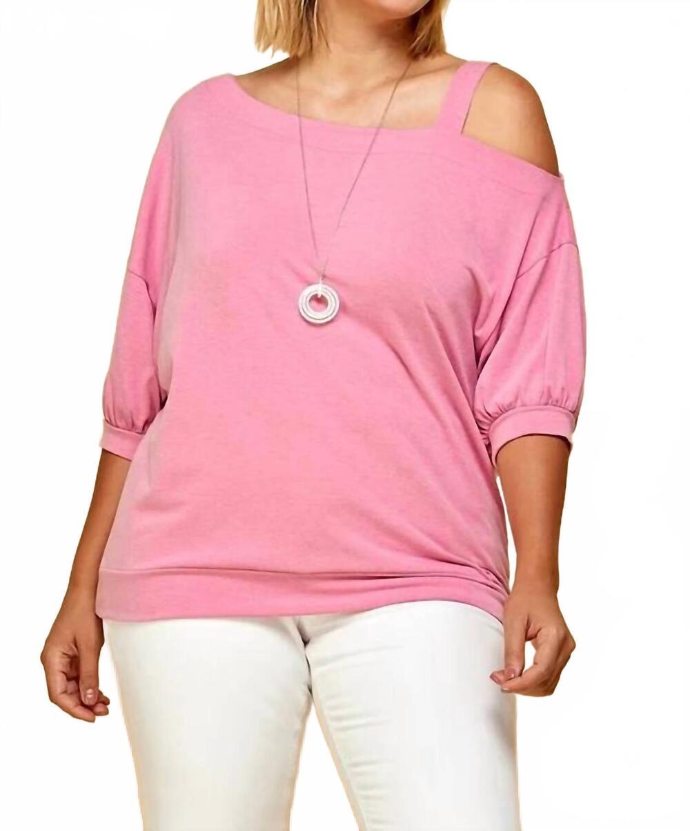 NEW ANOTHER LOVE pretty one shoulder top - plus in pink